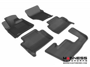 Audi Q7 Floor Mats (Set of 5) - Black by 3D MAXpider (2007-2015)